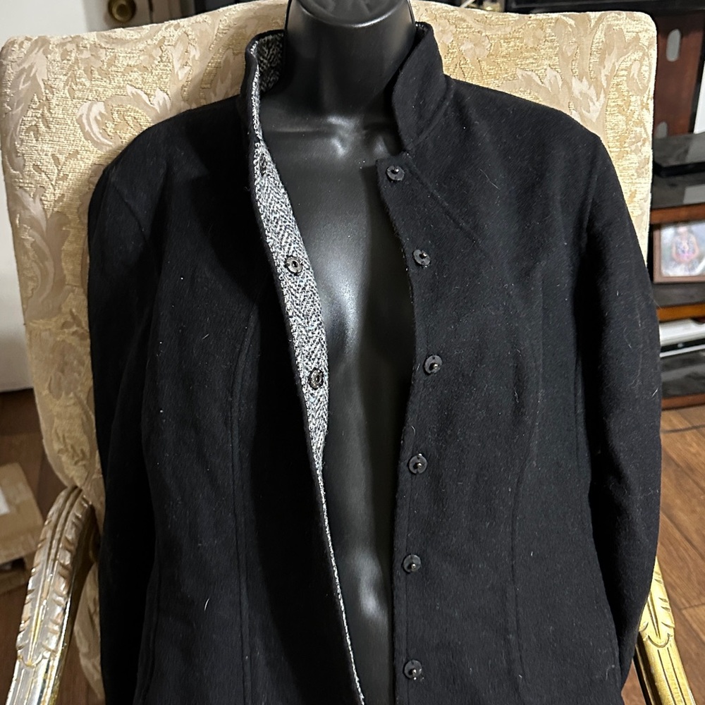 Elegant Black Button-Front Blazer